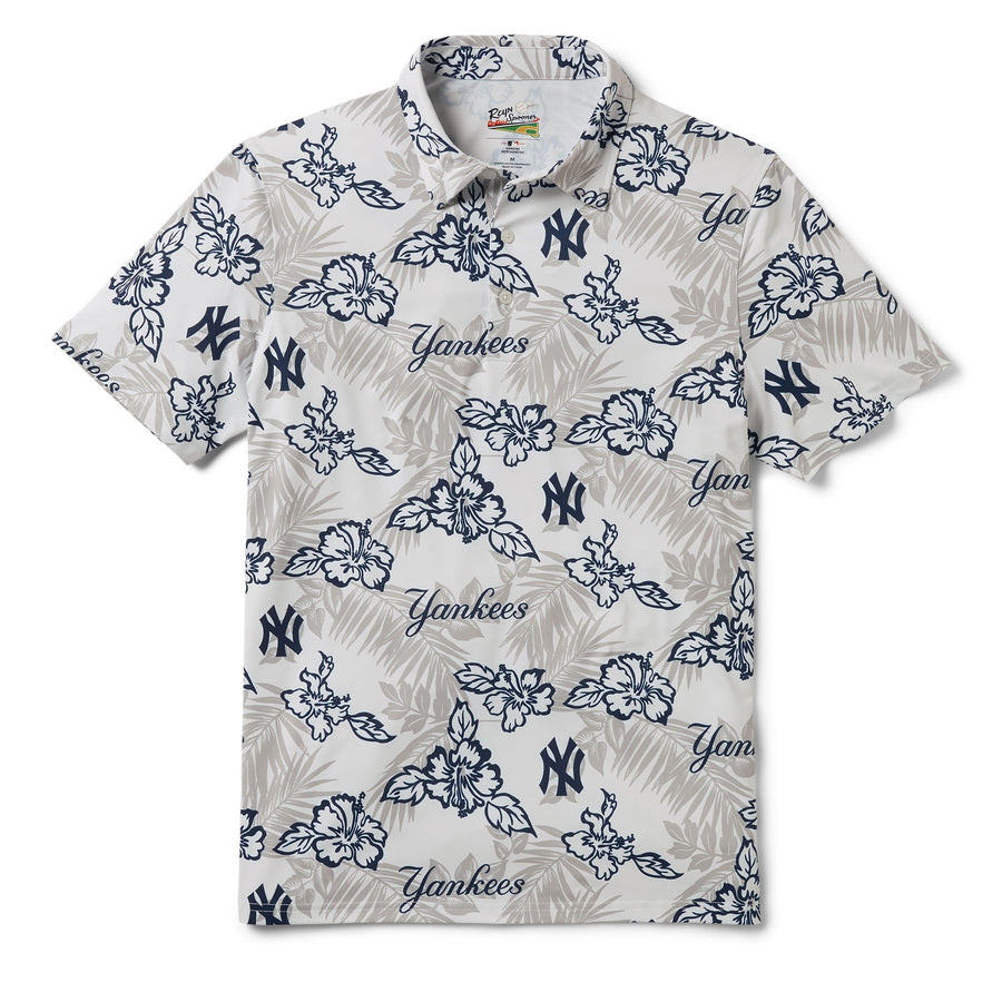 MLB ヤンキース ポロシャツ ハワイアン PUA PERFORMANCE POLO レインスプーナー Reyn Spooner ホワイト｜MLB.NBAグッズショップ　SELECTION