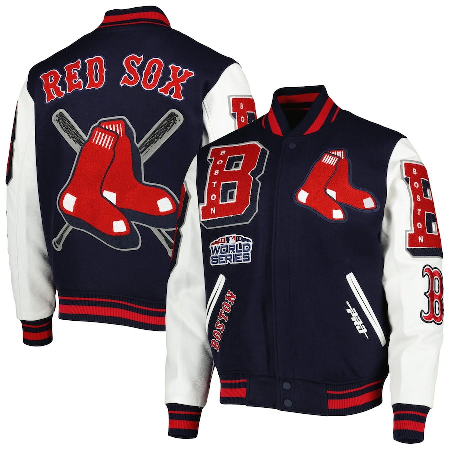 【楽天市場】MLB レッドソックス ジャケット Mash Up Logo Varsity フルジップ アウター Pro Standard ...