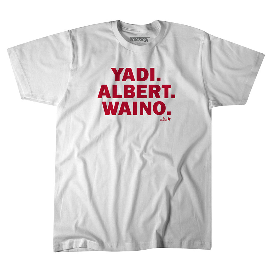 【楽天市場】MLB プポルス ウェインライト モリーナ カージナルス Tシャツ Yadi. Albert. Waino. T-Shirt BreakingT ホワイト：MLB.NBAグッズ