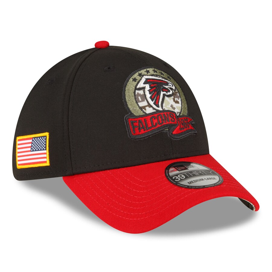 NFL ファルコンズ キャップ サルートトゥサービス2022 Salute To Service 39THIRTY フレックス ニューエラ/New Era ブラック レッド｜MLB.NBAグッズショップ　SELECTION
