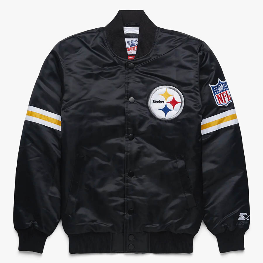 NFL スティーラーズ ジャケット サテンジャケット Enforcer Varsity