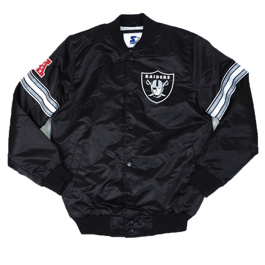 【楽天市場】NFL レイダース スタジャン ビンテージ サテン デッドストック Satin ジャケット Jacket Chalk Line ブラック  : MLB.NBAグッズショップ SELECTION