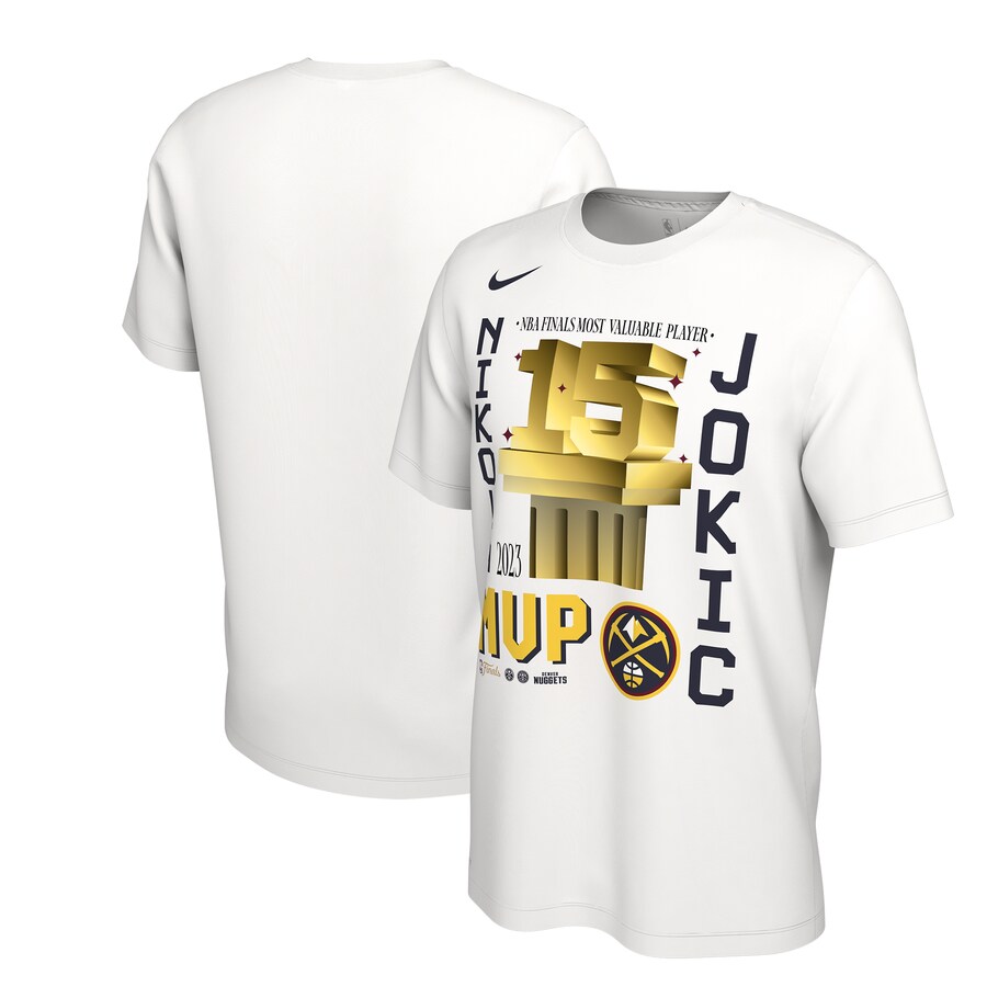 NBA ニコラ・ヨキッチ ナゲッツ ティーシャツ NBAファイナル2023 勝ちとる不死化 MVP T-Shirt ナイキ/Nike 白いこと メンズファッション-トップス