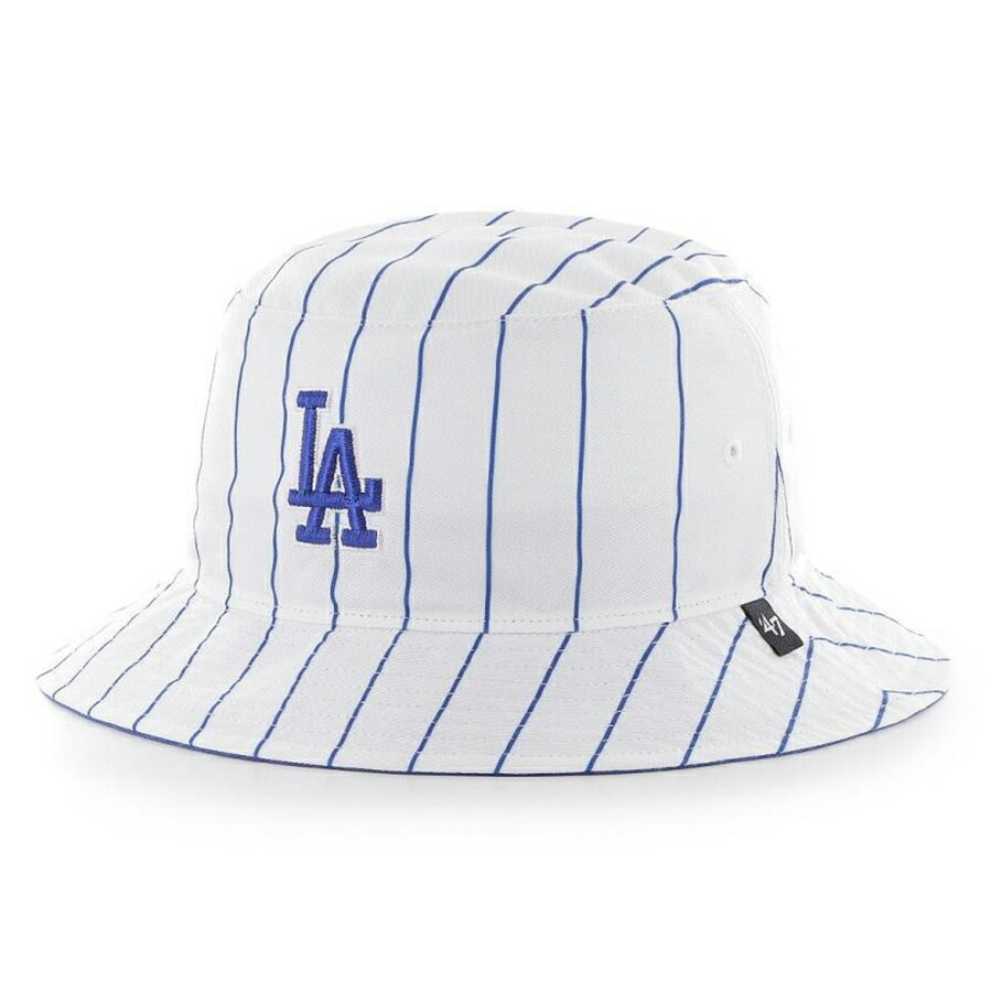 MLB ドジャース バケットハット キャップ Pinstriped Bucket 47Brand ホワイト ロイヤル
