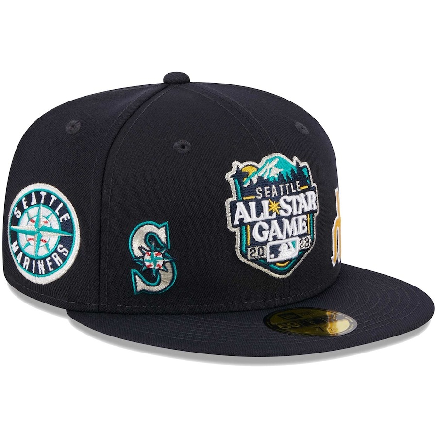 MLB マリナーズ キャップ オールスターゲーム2023 Multi-Patch 59FIFTY Fitted Hat ニューエラ/New Era ネイビー/エメラルドグリーン|MLB.NBAグッズショップ SELECTION