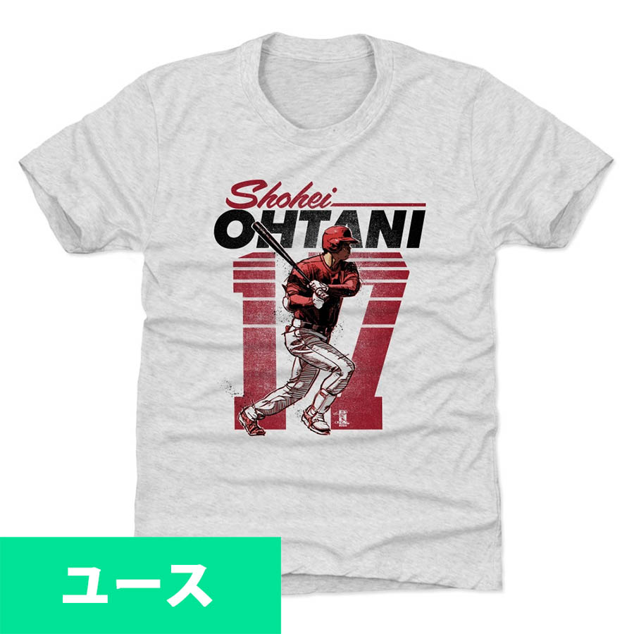 MLB 大谷翔平 エンゼルス Tシャツ ユース キッズ Retro R 500Level アッシュ
