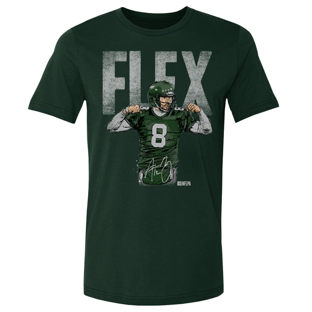NFL アーロン・ロジャース ジェッツ Tシャツ New York J Flex Bold WHT 500Level フォレストグリーン
