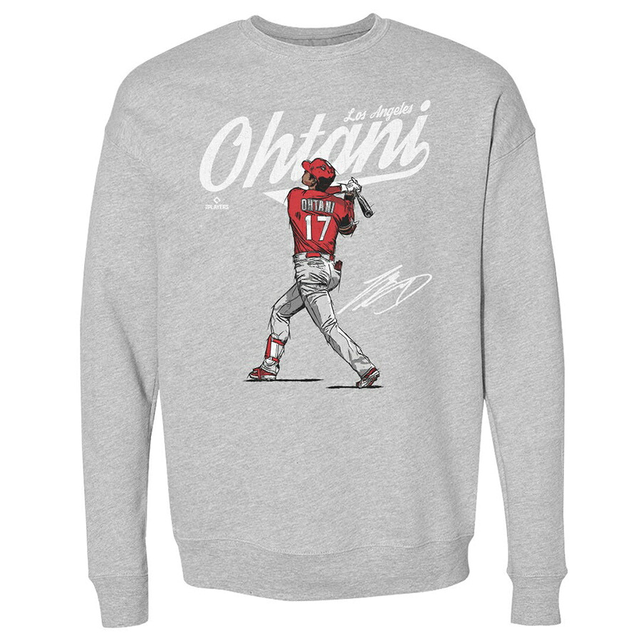 MLB 大谷翔平 エンゼルス スウェットシャツ Score Crewneck Sweatshirt 500Level ヘザーグレー
