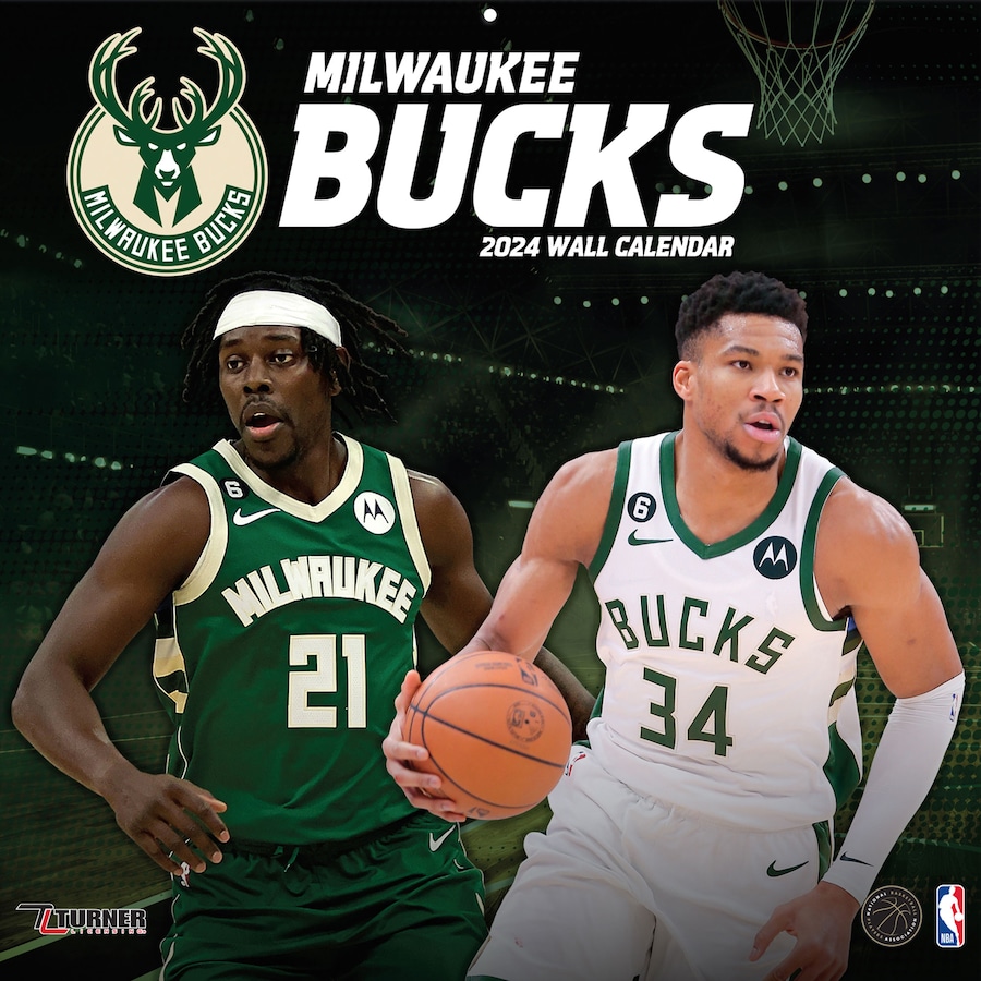 NBA ミルウォーキー・バックス カレンダー 2024 Team 壁掛け Wall Calendar Turner