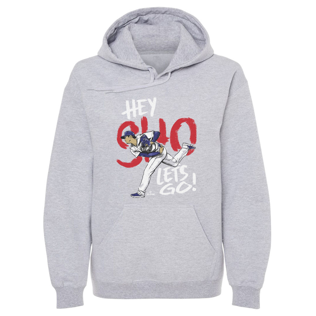 MLB 大谷翔平 ドジャース パーカー Los Angeles D Hey Sho W WHT Hoodie 500Level グレー【od2W】｜MLB.NBAグッズショップ　SELECTION 15,222円