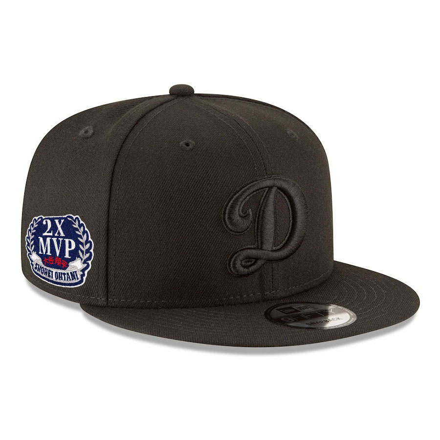 MLB 大谷翔平 ドジャース キャップ 2x MVPパッチ Dロゴ 9FIFTY Snapback Adjustable Hat ニューエラ/New Era ブラック ブラック|MLB.NBAグッズショップ SELECTION