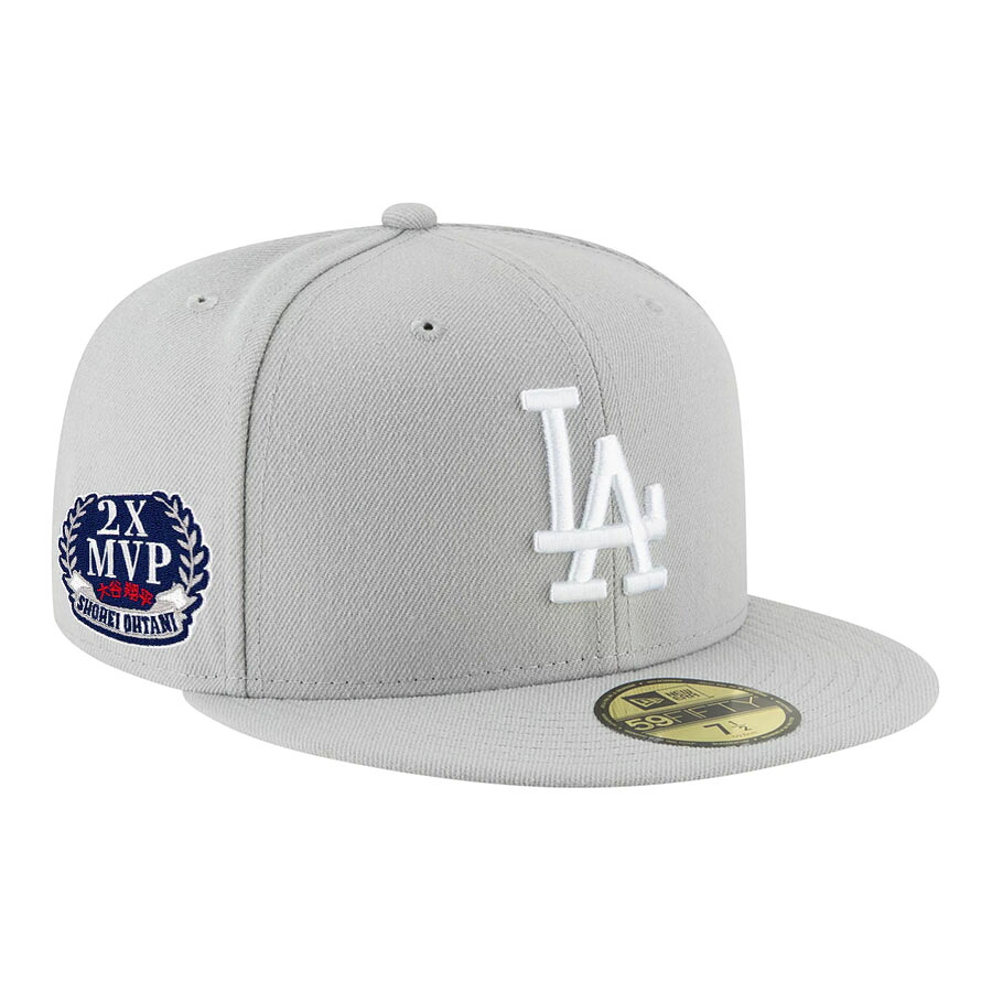 MLB 大谷翔平 ドジャース キャップ 2x MVPパッチ 59FIFTY Fitted Hat ニューエラ/New Era グレー｜MLB.NBAグッズショップ　SELECTION