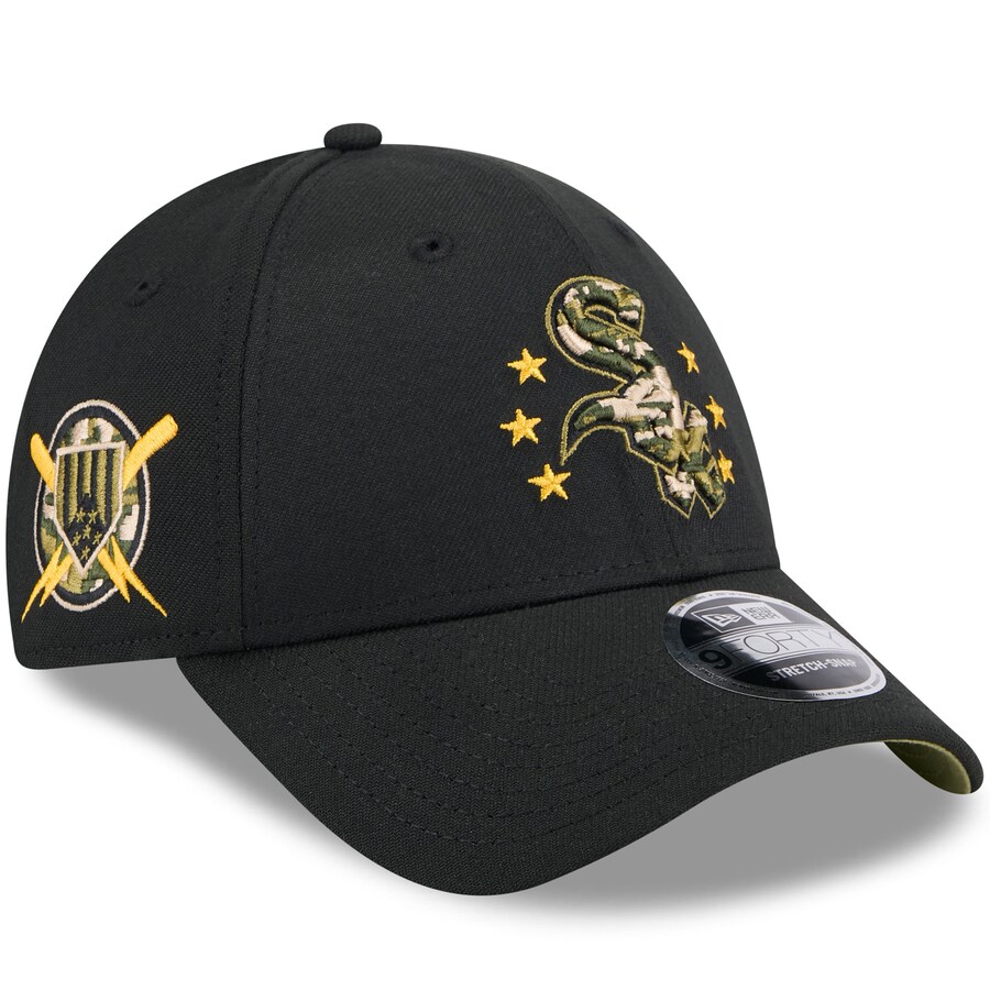MLB ホワイトソックス キャップ 【海外版】 2024 アームドフォースデー 9FORTY Adjustable Hat ニューエラ/New Era ブラック