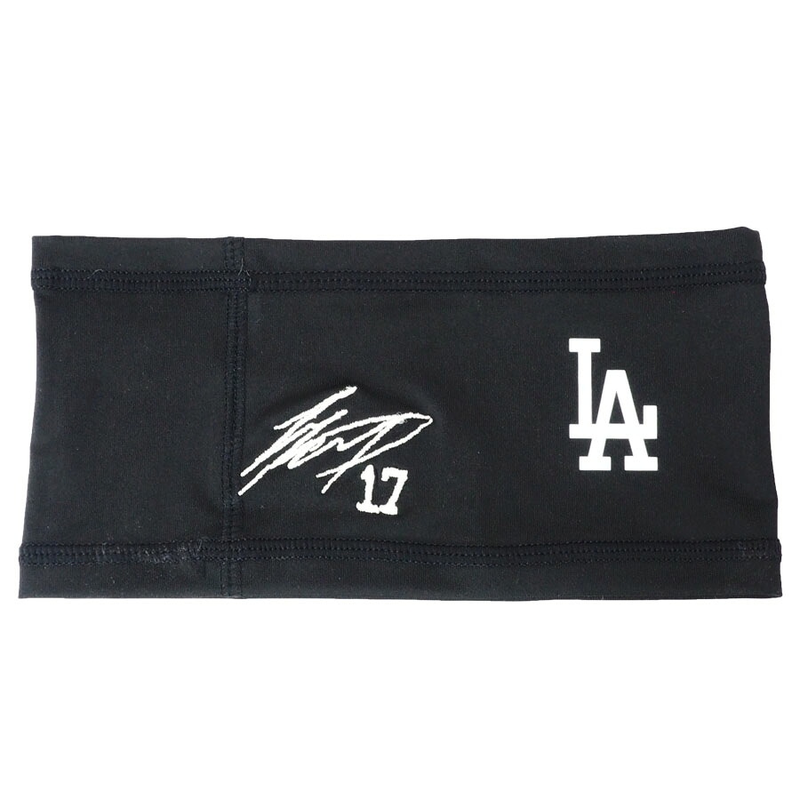 MLB 大谷翔平 ドジャース ヘッドバンド 【海外カスタム】 Headnband of Clubhouse 18 サイン刺繍 ニューエラ/New Era ブラック｜MLB.NBAグッズショップ　SELECTION