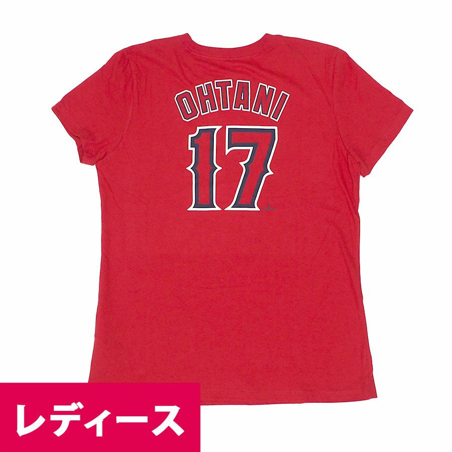 MLB 大谷翔平 エンゼルス Tシャツ ウィメンズ レディース Fuse ネーム&ナンバー T-Shirt ナイキ/Nike レッド|MLB.NBAグッズショップ SELECTION
