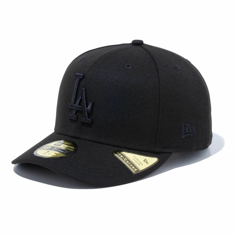 MLB ドジャース キャップ プレカーブ 59FIFTY Fitted Hat ニューエラ/New Era ブラック ブラック【nejp】