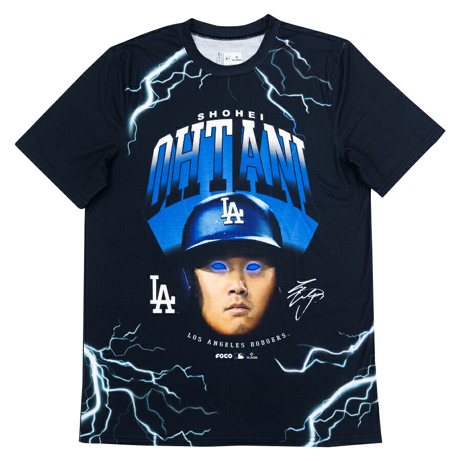 MLB 大谷翔平 ドジャース Tシャツ 【海外版】 ライティング Lighting Sublimated Tee FOCO ブラック oh24gd