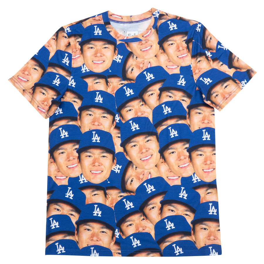 大谷翔平 顔プリントTシャツXL FOCO ロサンゼルス・ドジャース版