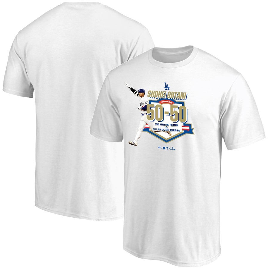 楽天市場】MLB 大谷翔平 ドジャース Tシャツ 50/50達成記念