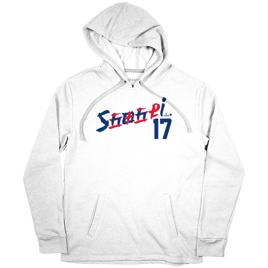 MLB 大谷翔平 ドジャース パーカー 【海外限定版】 Kanji 50/50達成記念 Text Hoodie BreakingT ホワイト 15,581円