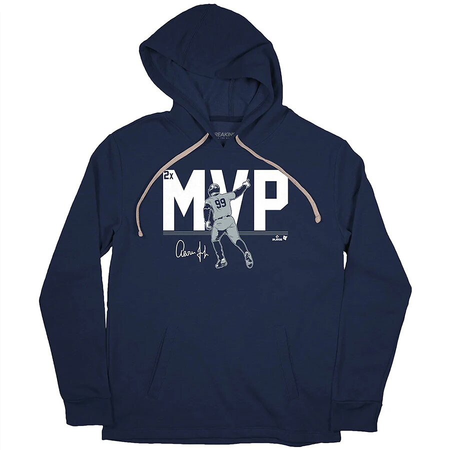 MLB アーロン・価値づける ヤンキース パーカー 2024 ア・リーグMVP贏ち得る不死化 Hoodie BreakingT 米国海軍