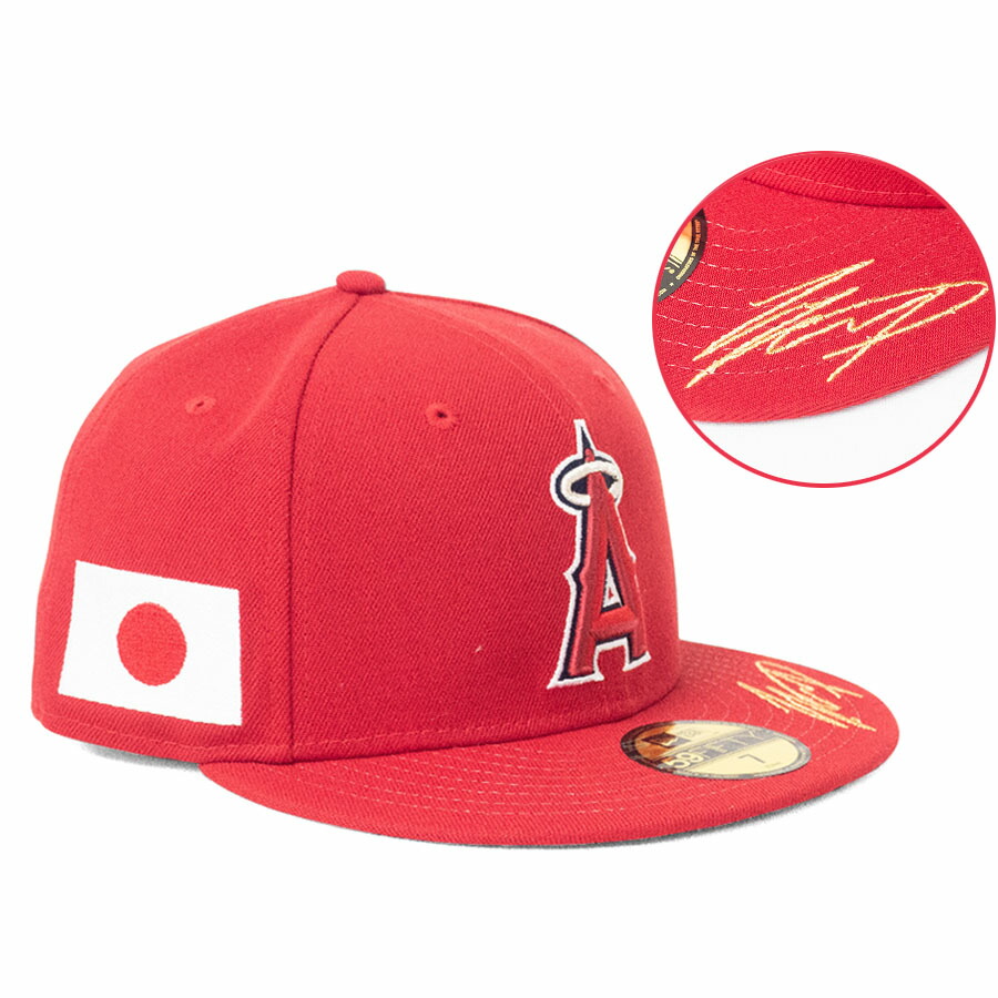MLB 大谷翔平 エンゼルス キャップ 【セレクション別注】Japan Flag 日本国旗 59FIFTY サイン刺繍 ニューエラ/New Era レッド 8,828円