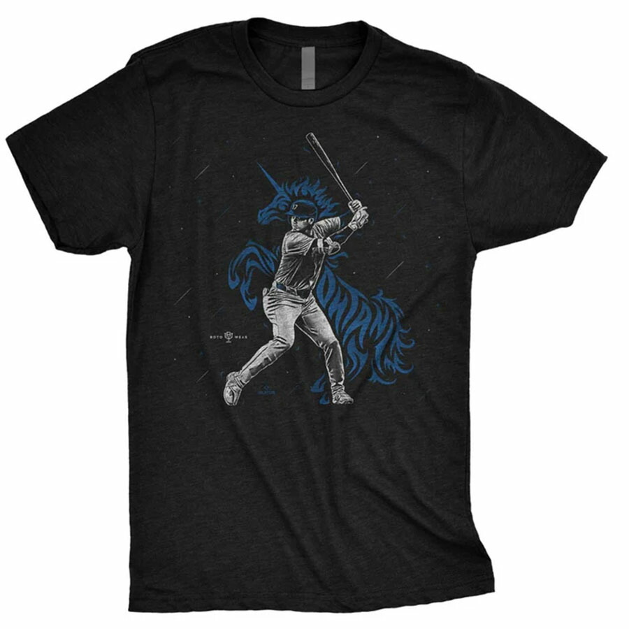 MLB 大谷翔平 ドジャース Tシャツ 【海外限定版】The Unicorn T-Shirt RotoWear ブラック