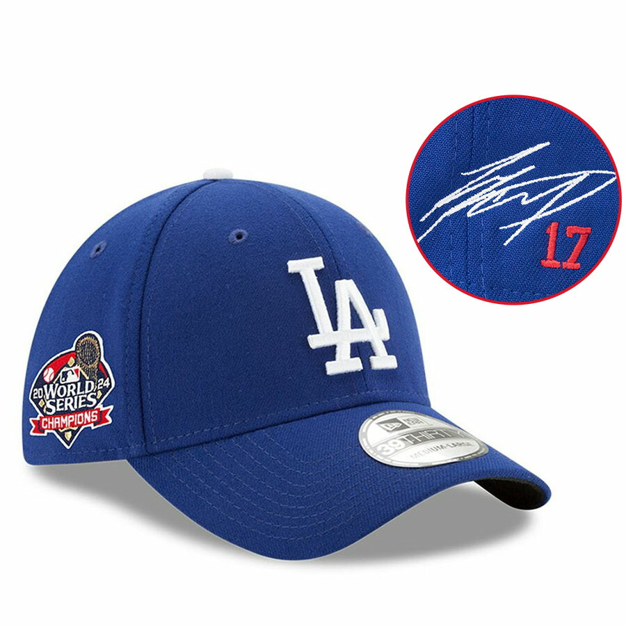 激レア　大谷選手サイン刺繍入り　ワールドシリーズ2024記念モデル　キャップ MLB 大谷翔平 ドジャース キャップ 【海外カスタム】ワールド