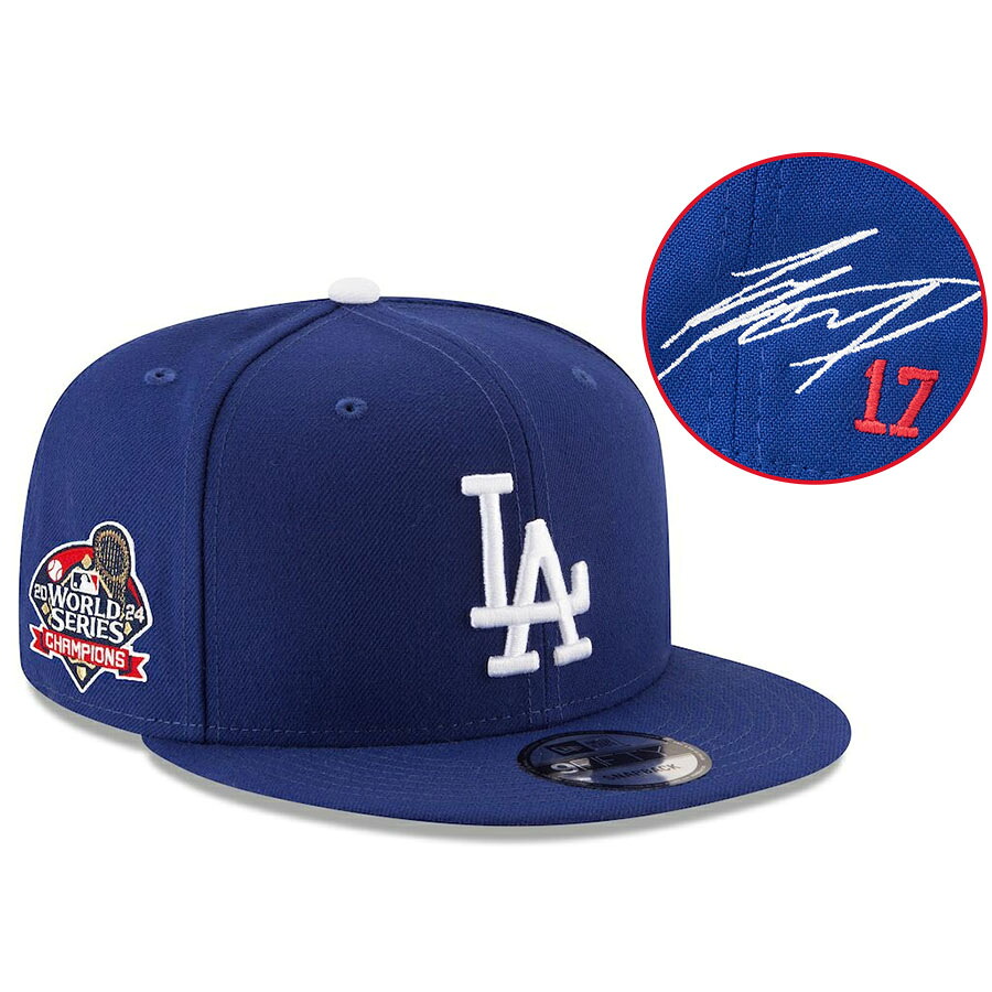 MLB 大谷翔平 ドジャース キャップ 【海外カスタム】ワールドシリーズ2024優勝記念 サイン刺繍 9FIFTY Snapback ニューエラ/New Era｜MLB.NBAグッズショップ　SELECTION 18,228円