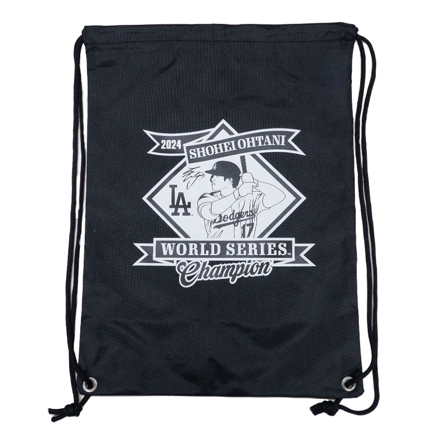 MLB 大谷翔平 ドジャース ナップサック 2024 世界続きもの勝ちえる祝する Drawstring うしろ側容器に並べる 御徒面子 FOCO 黒いこと