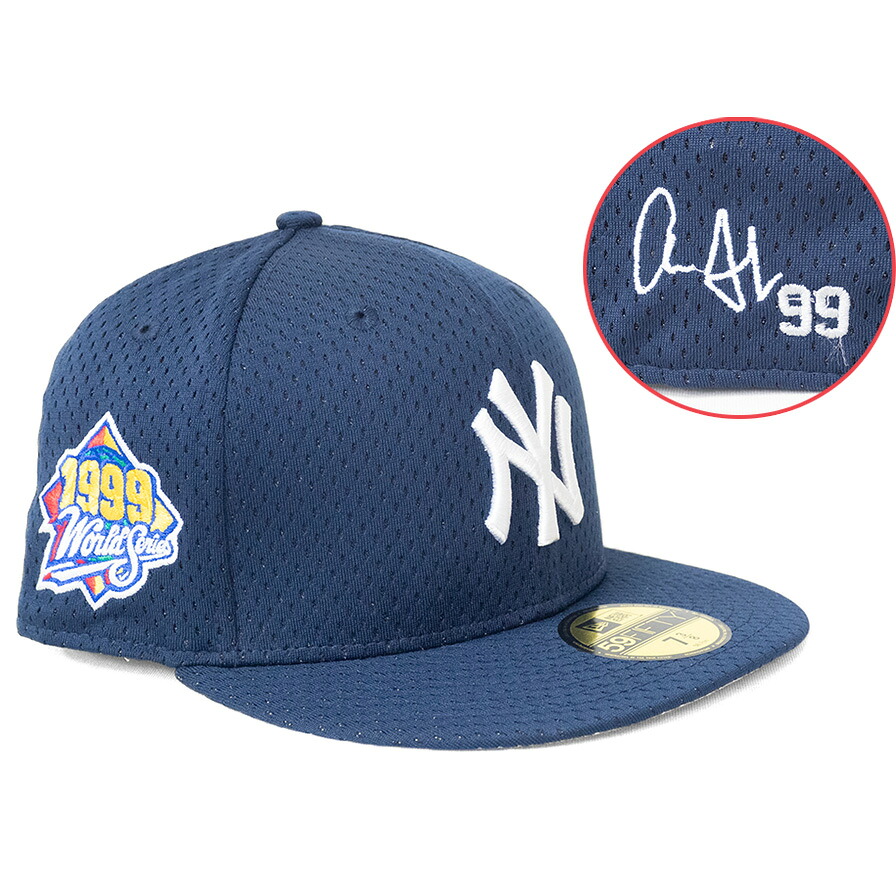 MLB アーロン・ジャッジ ヤンキース キャップ 【海外買付】ワールドシリーズ 1999 BP 59FIFTY サイン刺繍 ニューエラ/New Era ネイビー｜MLB.NBAグッズショップ　SELECTION 21,329円