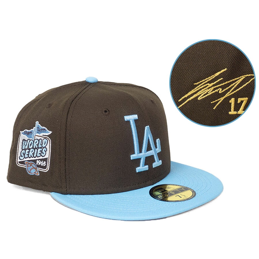 MLB 大谷翔平 ドジャース キャップ 【海外買付】ワールドシリーズ1965 Patch 59FIFTY サイン刺繍 ニューエラ/New Era ダークブラウン|MLB.NBAグッズショップ SELECTION