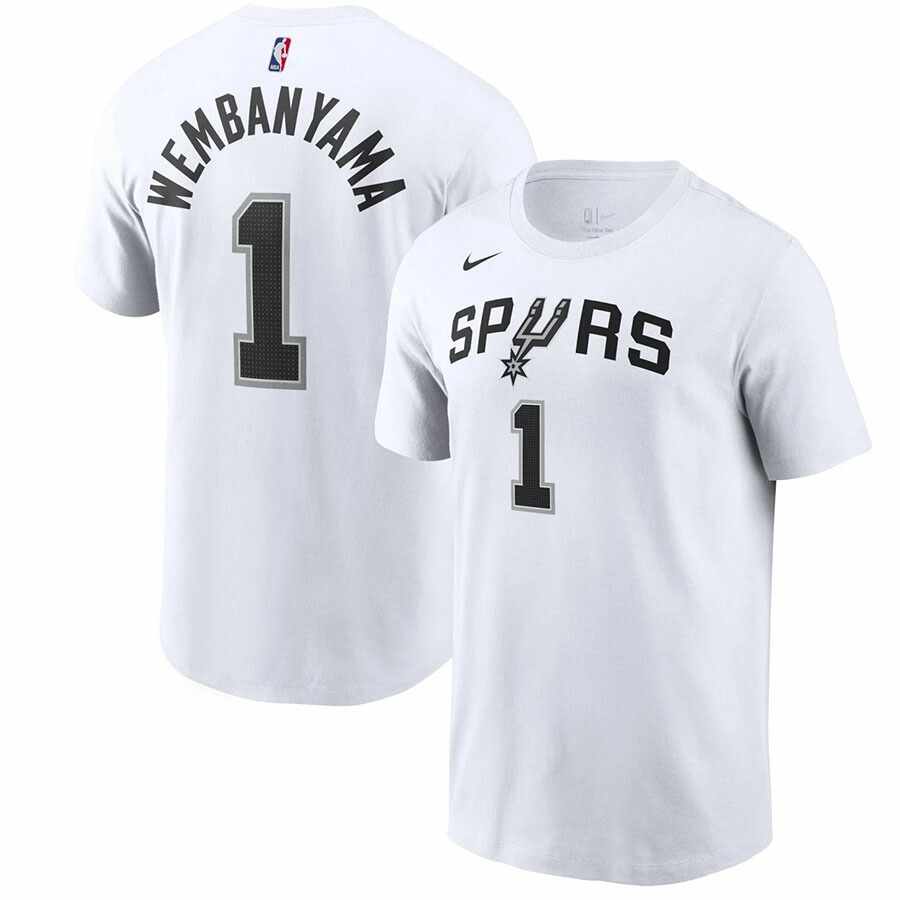 NBA ビクター・ウェンバンヤマ スパーズ ティーシャツ 2022/23 名まえ＆携帯電話 T-Shirt アイコンエディション ナイキ/Nike 白いこと トップス-Tシャツ・カットソー-メンズファッション