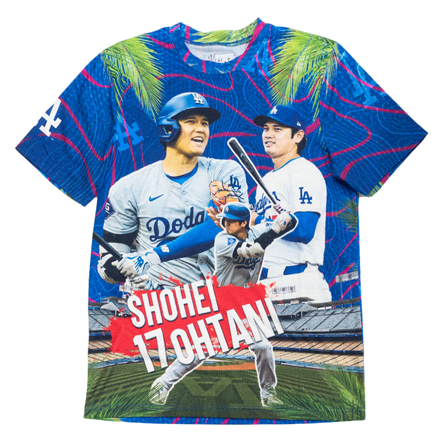 MLB 大谷翔平 ドジャース Tシャツ 【海外版】Shohei Ohtani Picture All Over T-Shirt FOCO｜MLB.NBAグッズショップ　SELECTION