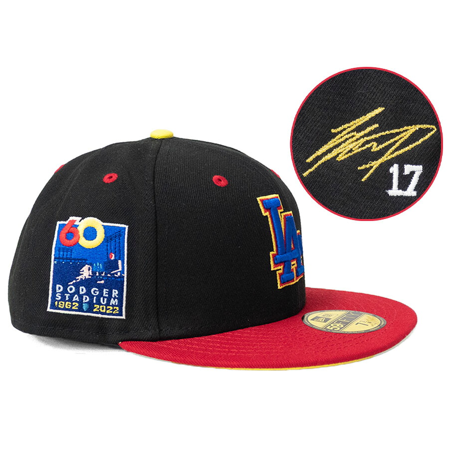 MLB 大谷翔平 ドジャース キャップ 【海外買付】ドジャースタジアム 60周年記念 2Tone サイン刺繍 59FIFTY ニューエラ/New Era|MLB.NBAグッズショップ SELECTION