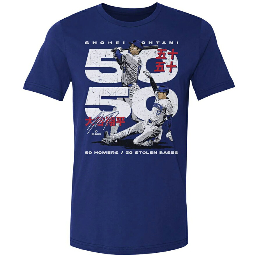 MLB 大谷翔平 ドジャース Tシャツ 50/50達成記念 Club Japanese WHT T-Shirt 500Level ロイヤル｜MLB.NBAグッズショップ　SELECTION