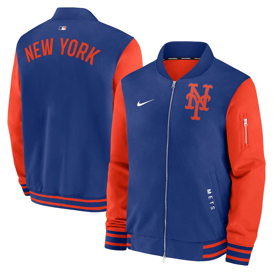MLB メッツ ジャケット ダグアウト オーセンティックコレクション 選手着用 ナイキ/Nike ブルー オレンジ