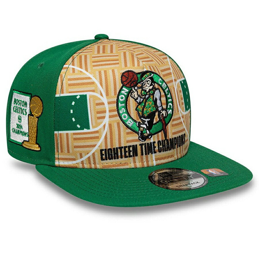 NBA Celtics Cap 18x NBA Finals Winner A-Frame 9FIFTY Snapback Cap New Era Kelly Green
