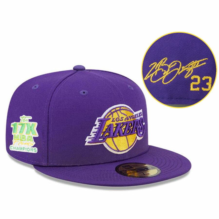 NBA レブロン・ジェームズ レイカーズ キャップ 【現地買付カスタム】17x NBAファイナル 優勝 59FIFTY サイン刺繍 ニューエラ/New Era｜MLB.NBAグッズショップ　SELECTION 17,729円