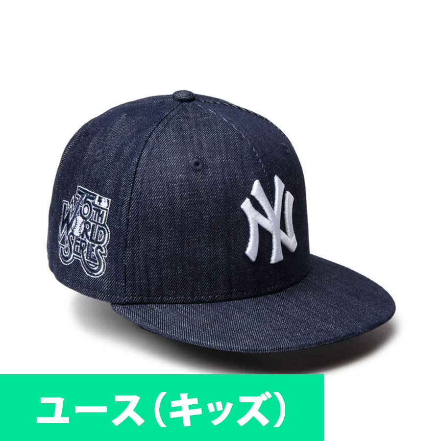 MLB ヤンキース キャップ ユース キッズ Denim 9FIFTY Snapback Cap ニューエラ/New Era Indigo Denim【nejp】