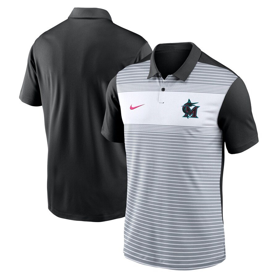 MLB マーリンズ スポーツシャツ 2025 シティーコネクト Legacy Icon Vapor Performance Polo ナイキ/Nike 白いこと 黒いこと メンズファッション-トップス-カジュアルシャツ