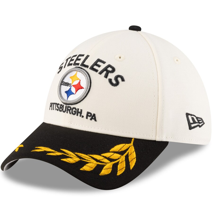 NFL スティーラーズ キャップ 2025 NFL ドラフト 39THIRTY Flex Hat ニューエラ/New Era クリーム/ブラック