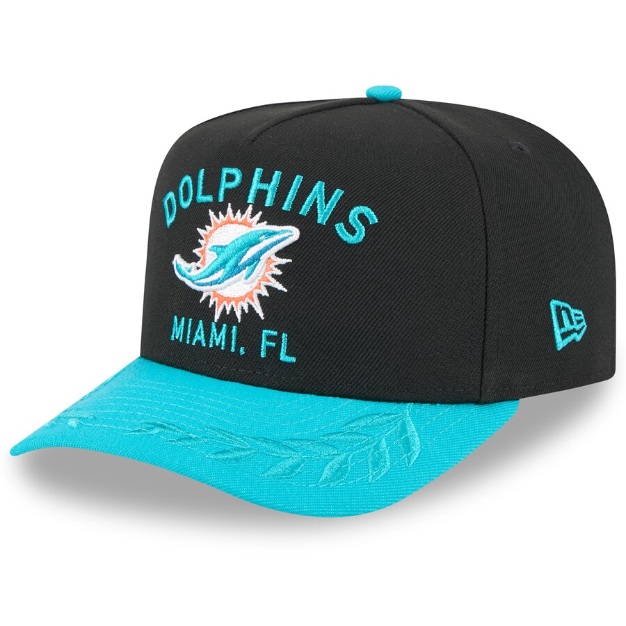 NFL ドルフィンズ キャップ 2025 NFL ドラフト A-Frame 9FIFTY Snapback Hat ニューエラ/New Era ブラック/アクア