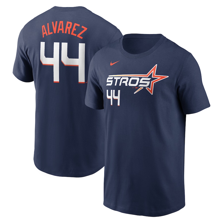 MLB ヨルダン・アルバレス アストロズ ティーシャツ 2025 シティーコネクト Fuse 名まえ＆電話番号 T-Shirt ナイキ/Nike 米国海軍