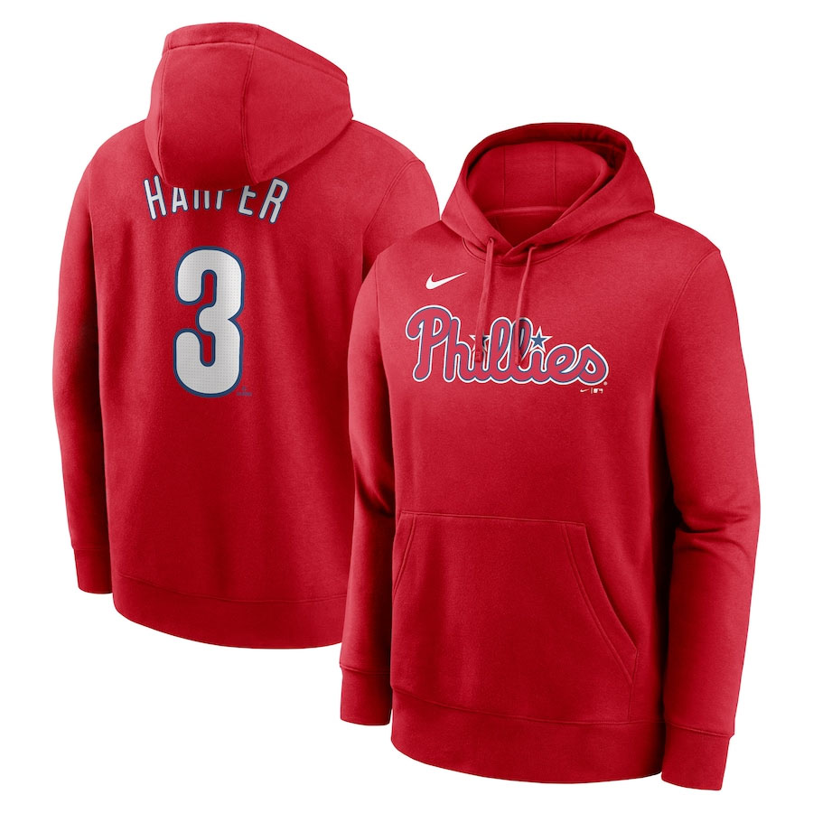 MLB ブライス・ハーパー フィリーズ パーカー Fuse ネーム＆ナンバー Pullover Hoodie ナイキ/Nike レッド