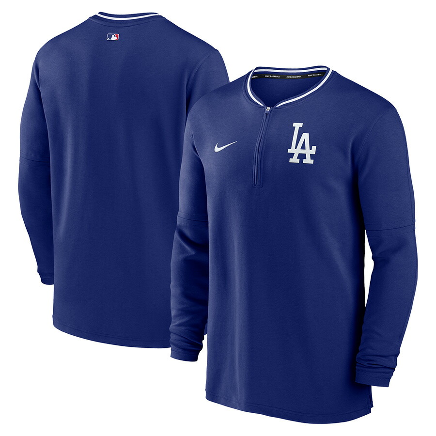MLB ドジャース 汗水 オーセンティックコレクション AC Performance ハーフジップ 調教師 ナイキ/Nike ロイヤル 白いこと【nkac】