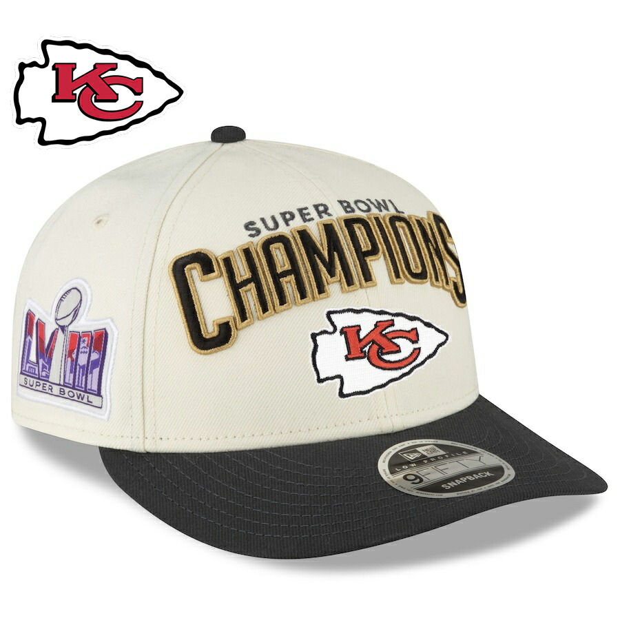 NFL チーフス キャップ 2023 AFC 優勝記念 ロッカールーム Low Profile 9FIFTY Snapback Hat ニューエラ/New Era ブラック