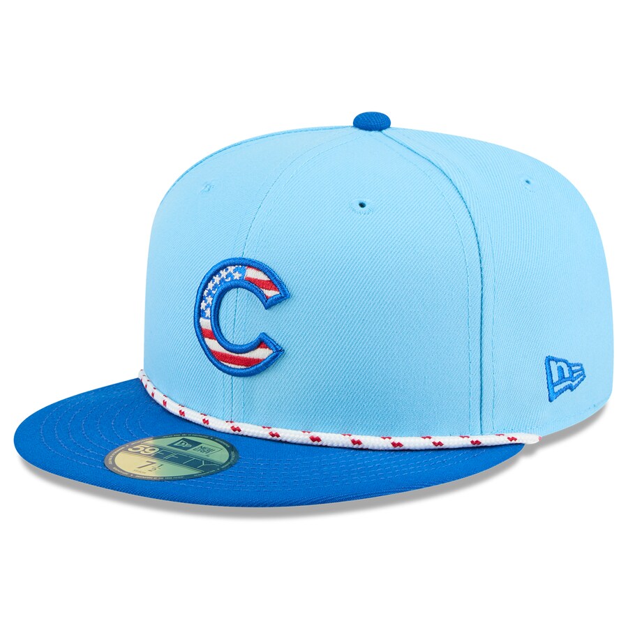MLB カブス キャップ 【国内版】2025 独立記念日 Fourth of July 59FIFTY Fitted ニューエラ/New Era ライトブルー ロイヤル 【nejp】