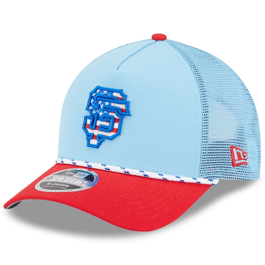 MLB SFジャイアンツ キャップ 2025 独立記念 Fourth of July 9FORTY A-Frame M-Crown トラッカー メッシュ ニューエラ/New Era｜MLB.NBAグッズショップ　SELECTION