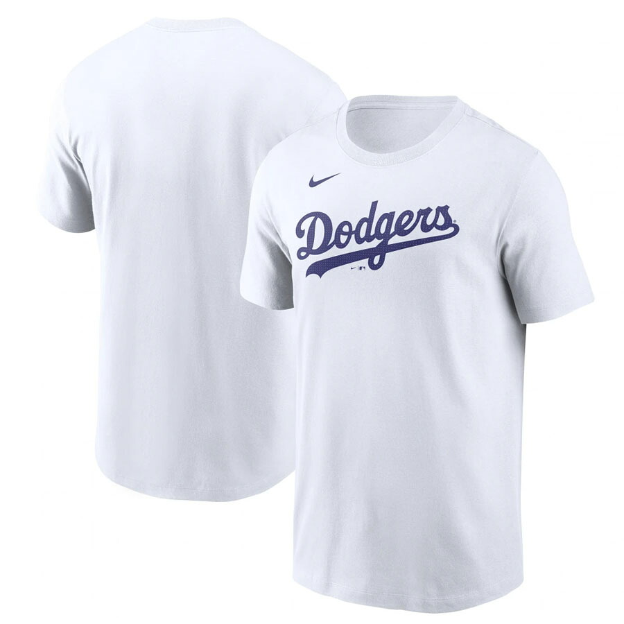 MLB ドジャース Tシャツ Fuse ワードマーク Cotton Tee ナイキ/Nike ホワイト